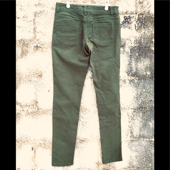 Straight Leg Jeans Olive Alloy Size 7 - Picture 3 of 6